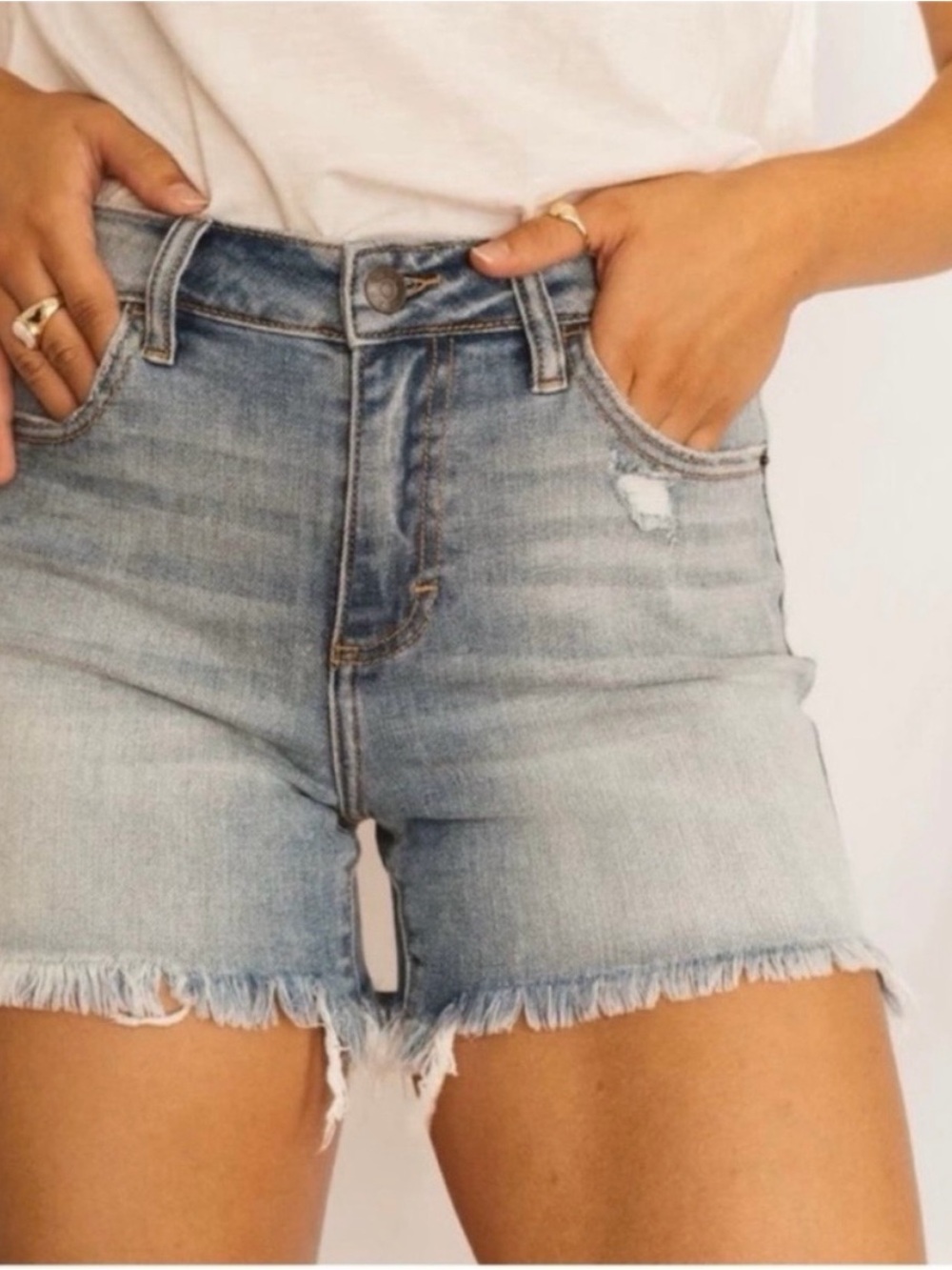 CJLA Distressed Denim Cut-off Shorts size 1X